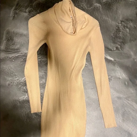 cream bodycon sweater dress Baltic Born Womens Suki V Neck Sweater Dress | Cream